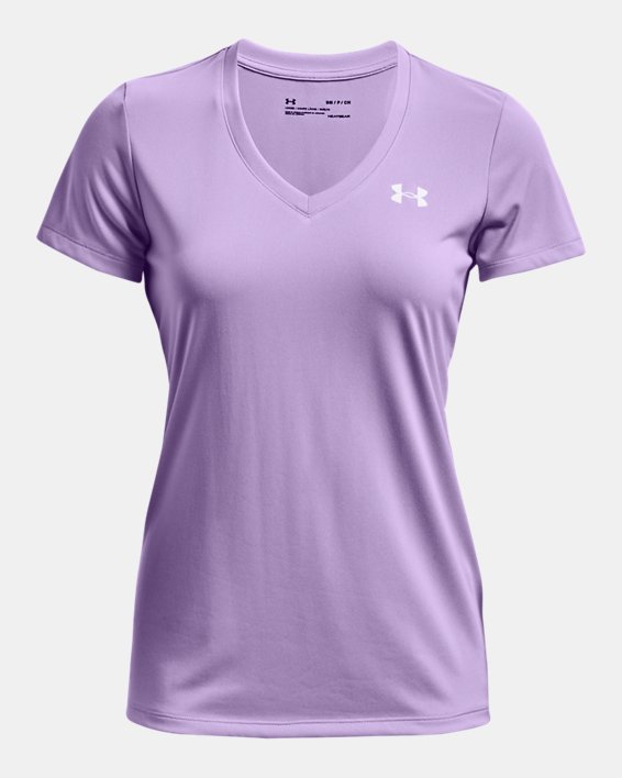 T-Shirt Femme Solid Under Armour Tech Short Sleeve V